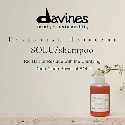 Miniatura 3 de Davines SOLU/Shampoo, Clarifying Cleanser for All Hair Types - Removes Product Build-Up, Residue & Pollutants - Deep Cleaning Formula with Buckwheat