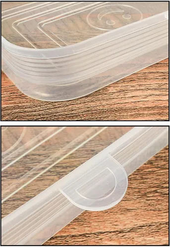 Miniatura 6 de TopHomer Juego de 6 tapas rectangulares de silicona elásticas, juego de 6 tamaños, reutilizables, resistentes, para mantener la comida fresca