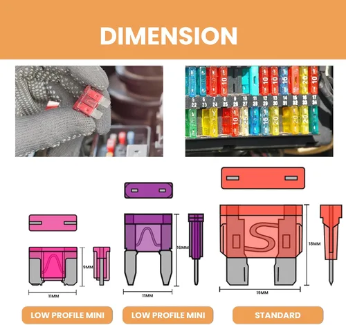 Miniatura 7 de MulWark Juego de 351 fusibles estándar surtidos para auto, camión, cuchilla, 5A, 7.5A, 10A, 15A, 20A, 25A, 30A-ATC/APR/ATO+ATM, kit surtido