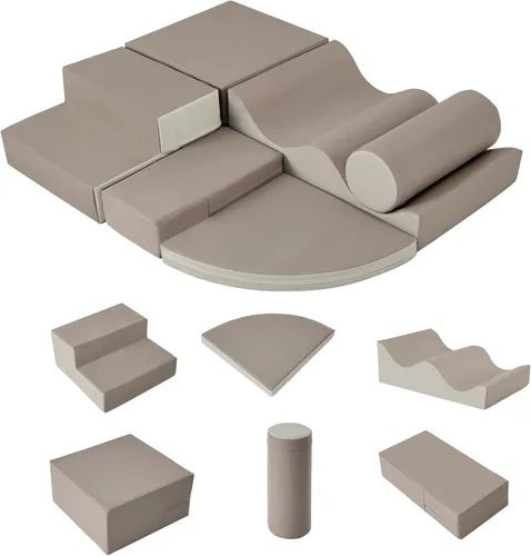 Miniatura 10 de Merax Juguetes de escalada para niños pequeños, juego de escalada y gateo suave para interiores, bloques de espuma suave para escalar, gatear, 6