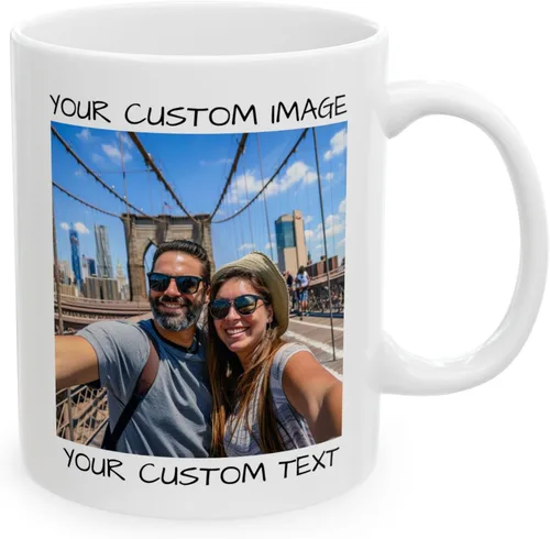 Miniatura 21 de Taza de café personalizada, regalo personalizado, taza de cerámica con foto, imágenes o texto, novedad de tazas personalizadas, perfecta para negro