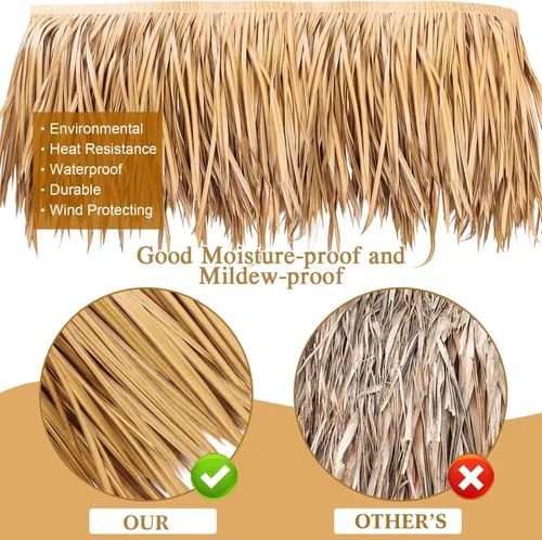 Miniatura 3 de Rollo de paja de palma, rollo de paja de palma, paneles de techo de paja estilo mexicano, techos de paja de tiki hut palapa, césped ciego de pato