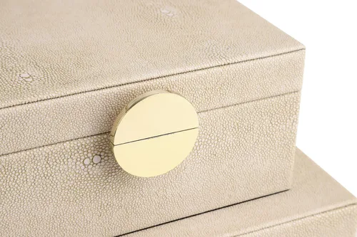 Miniatura 6 de HofferRuffer Joyeros de Cuero Sintético, Cajas Decorativas Organizador de Accesorios de Almacenamiento con Decoración de Herrajes Dorados, Juego