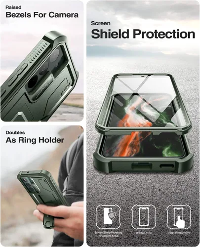 Miniatura 6 de Dexnor Funda para Samsung Galaxy S22 Plus, [Protector de Pantalla Integrado y Soporte] Protección de Grado Militar de Servicio Pesado a Prueba