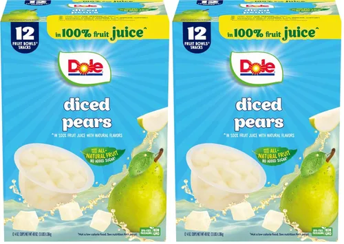 Miniatura 9 de Dole - Tazones de peras en cubos en jugo 100% de fruta, 4 oz, 12 tazas en total, sin gluten ni lácteos, refrigerios a granel para niños y adultos