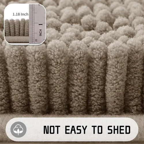 Miniatura 6 de Yimobra Alfombras de Baño Largas 47"x24", Alfombrilla de Baño Extra Suave Antideslizante para Bañera, Alfombra Peluda Súper Absorbente de Secado