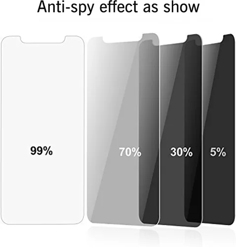Miniatura 6 de Ailun Protector de pantalla de privacidad para iPhone 11 Pro/iPhone Xs/iPhone X [5.8 pulgadas], paquete de 2 fundas antiespía y protección privada