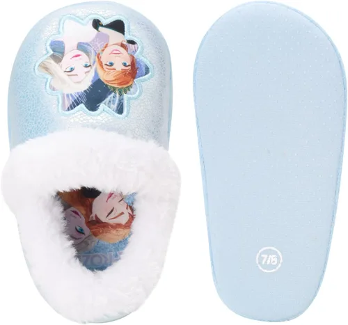 Miniatura 5 de Disney Pantuflas de Frozen para niña Pantuflas peludas de Elsa y Anna con suela antideslizante (bebéniño pequeño)