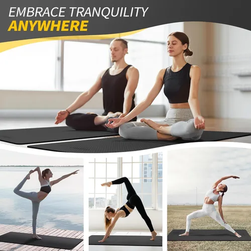 Miniatura 5 de CAMBIVO Tapete de yoga para mujeres, hombres y niños, 1/3, 1/4 y 2/5 pulgadas, extra grueso, antideslizante, 72 x 24 pulgadas, tapete de yoga