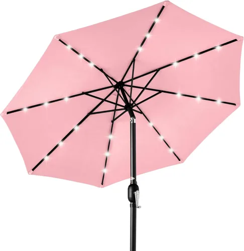 Miniatura 49 de Best Choice Products Solar Polyester LED Lighted Patio Umbrella w/Tilt Adjustment and UV-Resistant Fabric Gris niebla