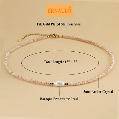 Miniatura 4 de Collares de cuentas de colores para mujer, collar de cuentas de cristal, collares de playa, collares bohemios para mujer, gargantilla de cuentas