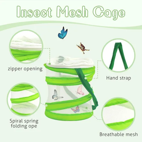 Miniatura 3 de Redes telescópicas de mariposa para niños, atrapadores de mariposas para niños, redes de captura de insectos, ideales para atrapar insectos