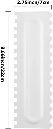 Miniatura 3 de Hofumix - Raspador de tartas para decoración de pasteles, peine de glaseado más suave con borde de pastel, espátulas de crema más suaves