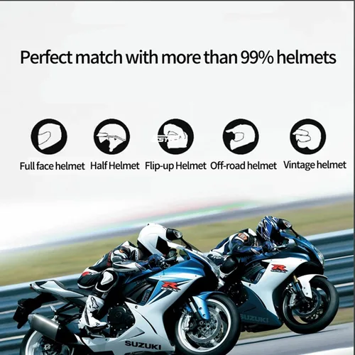 Miniatura 6 de Intercomunicador Bluetooth S-8X para motocicleta, auriculares para 2-6 conductores de hasta 3,280.8 ft de comunicación, impermeable IP67 con manos