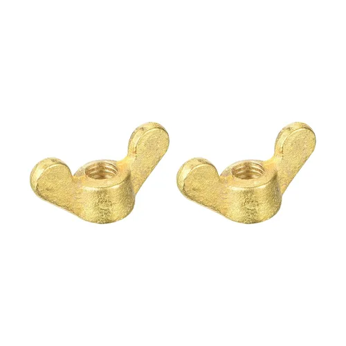 Miniatura 19 de uxcell Tuercas de ala de latón, tuerca de mariposa M8 a mano aprieta sujetadores para muebles, maquinaria, equipo electrónico, 10