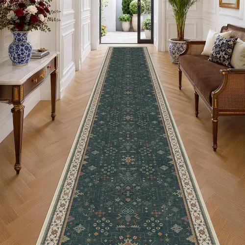 Miniatura 242 de Alfombra Boho Negra para Sala de Estar - Alfombra de Área Lavable de 10x14 Pies, Alfombras de Comedor para Debajo de la Mesa, Alfombra Suave de Pelo