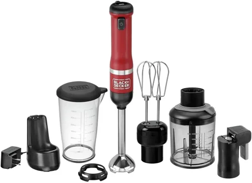 Miniatura 9 de BLACK+DECKER Kitchen Wand - Batidora de inmersión inalámbrica, juego de múltiples herramientas 4 en 1, batidora de mano con base de carga, gris