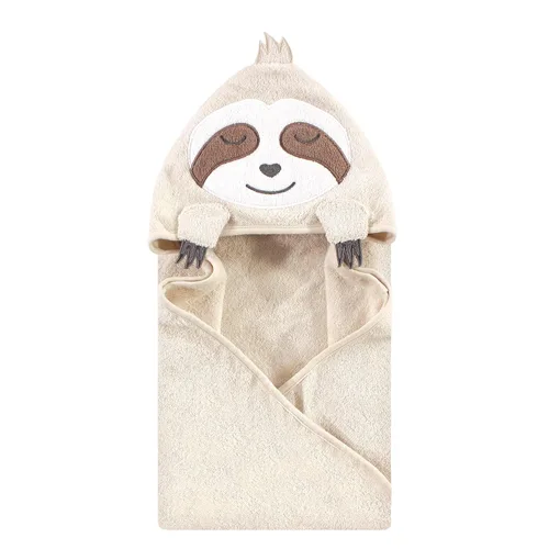 Miniatura 123 de Hudson Baby Toalla unisex de algodón con capucha con cara de animal para bebé, abeja amarilla, talla única Amarillo Bee
