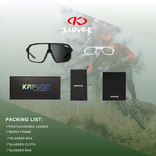 Miniatura 6 de KAPVOE Gafas de ciclismo fotocromáticas para hombres y mujeres, gafas de sol de bicicleta de montaña, gafas de sol antivaho para exteriores K62