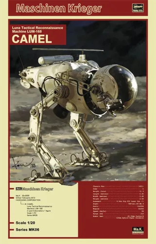 Miniatura 5 de Hasegawa MK06 Machinen Krieger Lunar Tactical Recon Aircraft LUM-168 Camel, escala 1/20, modelo de plástico