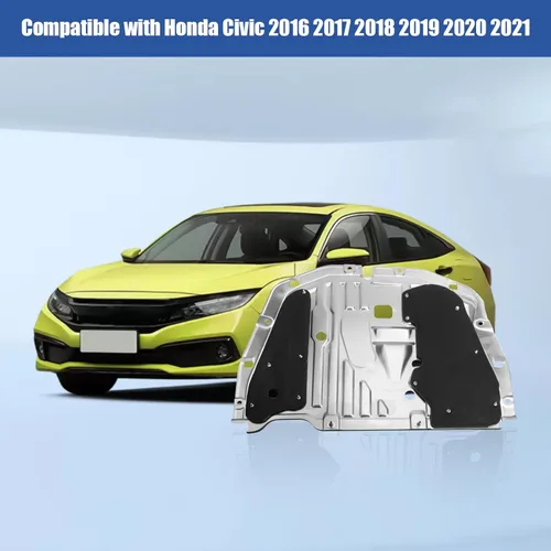 Miniatura 3 de Protector contra salpicaduras del motor compatible con Honda Civic 2016 2017 2018 2019 2020 2021, cubierta protectora bajo el auto OEM 74110-TBA-A00