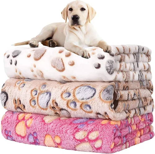 Miniatura 42 de Rezutan 1 paquete de 3 mantas para perros grandes, 41x31 pulgadas para mantas suaves y mullidas para mascotas y gatos de tamaño mediano, reversibles