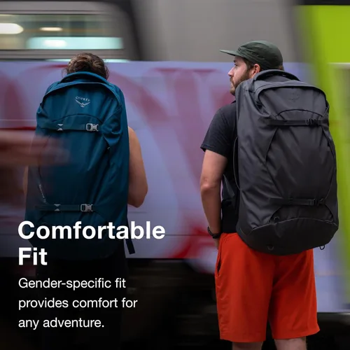 Miniatura 5 de Osprey Farpoint - Mochila de viaje para hombre de 55 litros, color gris Tunnel Vision Tunnel Vision Gris
