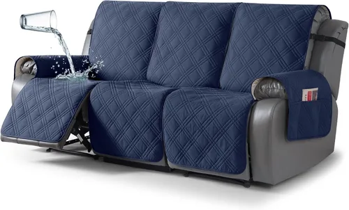 Miniatura 11 de TAOCOCO Fundas para Sillón de Dos Plazas Reclinable 100% Impermeables, Fundas Divididas para Loveseat Reclinable, Funda Antideslizante para Sofá