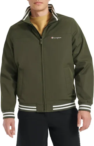 Miniatura 8 de Champion Men's Water Resistant Varsity Bomber Jacket With Flex Stand Collar