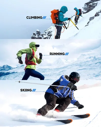 Miniatura 7 de VELAZZIO Guantes de esquí impermeables y transpirables, guantes de snowboard, 3M Thinsulate aislados cálidos guantes de nieve, para hombres y mujeres