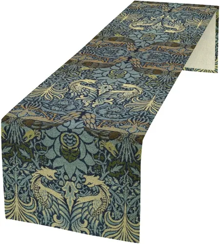 Miniatura 47 de Camino de mesa con diseño de patas de perro, lindo animal con estampado de patas de cachorro, decoración de fiesta de cumpleaños, casa de campo