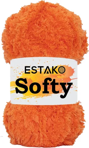 Miniatura 35 de Estako Softy 100% Poliéster Esponjoso Suave Grueso Peso #5 Hilado para Crochet y Tejido 3.52 oz (100 gr) 98 Yds (90 m) (9110 - Blanco)