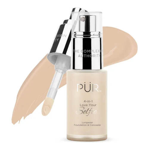 Miniatura 40 de PÜR MINERALS 4-in-1 Love Your Selfie Foundation & Concealer - Longwear Medium-to-Full Coverage Liquid Makeup Foundation with Hydrating Blend for