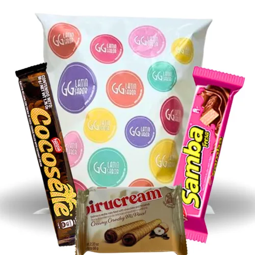 Miniatura 2 de Samba Strawberry - Cocosette - Comida venezolana pirucream; galletas rellenas de fresa, galletas obleas de crema de coco, obleas enrolladas