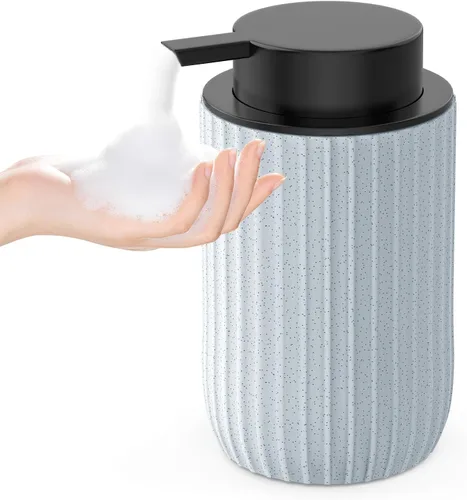 Miniatura 15 de Dispensador de jabón de manos de espuma de cerámica, dispensadores de jabón de baño de 12 onzas, dispensador de loción para cocina, dispensador