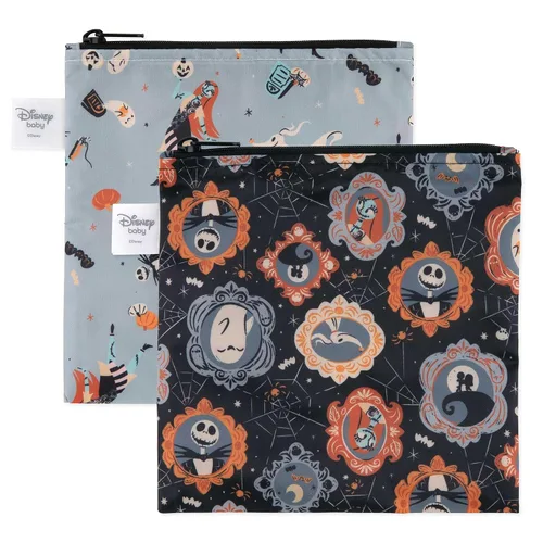 Miniatura 28 de Bumkins - Bolsas reutilizables para snacks, para almuerzo escolar de niños y porciones para adultos, tela lavable, bolsa con cierre de tela