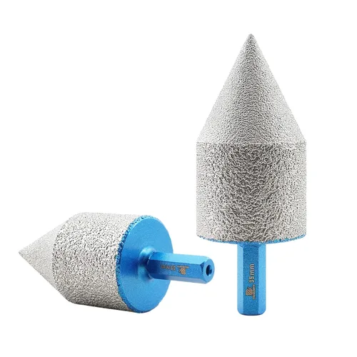 Miniatura 18 de Broca biseladora de diamante, brocas de fresado de dedo de diamante, BRSCHNITT 0-1 3/8 pulgadas (0.000 in-1.378 in) con rosca 5/8-11 para agrandar