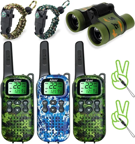 Walkie Talkies para niños, juguetes, regalos para niños, radio de 2 vías de largo alcance para niños de 5 años en adelante, ideal para acampar,