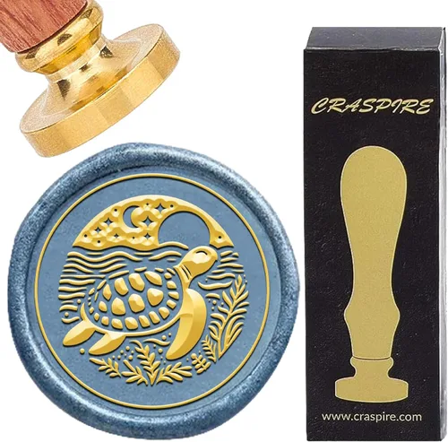 Miniatura 9 de CRASPIRE Sello de cera con diseño de amapola de 0.98 pulgadas (0.984 in), diseño de flores extraíbles de latón con mango de madera para Halloween