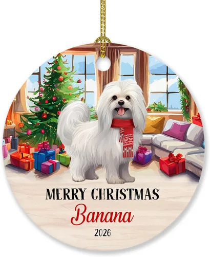 Miniatura 30 de Adorno personalizado de caniche negro, regalo para perro, mamá, perro, papá, adorno de Navidad único de perro caniche negro 2025, adorno de caniche