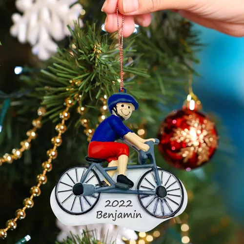 Miniatura 2 de Adorno de Navidad personalizado para montar en bicicleta