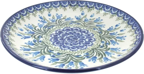 Miniatura 34 de Blue Rose - Plato de postre Blue Alyce - 7.75 pulgadas de diámetro - Hermoso plato para pasteles, aperitivos o aperitivos