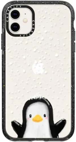 Miniatura 74 de CASETiFY Impact - Funda para iPhone 11 - Flower Power Retro - Negro Transparente