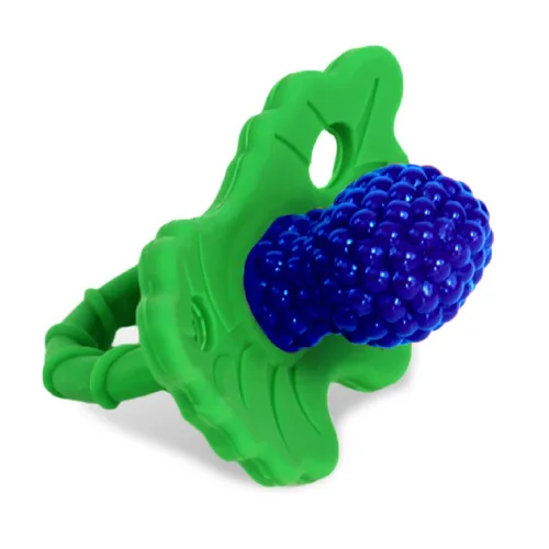 Miniatura 16 de RaZbaby RaZberry - Mordedor de silicona y chupete para alivio de la dentición en bebés, grado alimenticio, libre de BPA, diseño manos libres