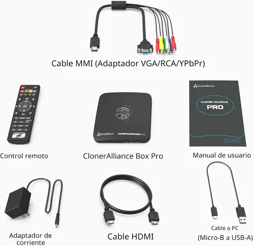 Miniatura 5 de HDML-Cloner Box Pro captura videos/juegos y reproducelos instantáneamente con el control remoto, programe grabaciones, entrada HDMI/VGA/AV/YPbPr.