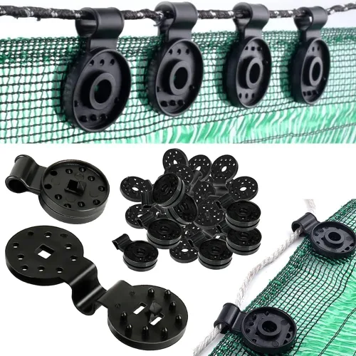 Teamoda 100 piezas de agarre de bloqueo de tela de sombra, clips de plástico para sombra de invernadero, abrazadera de fijación de tela a prueba de