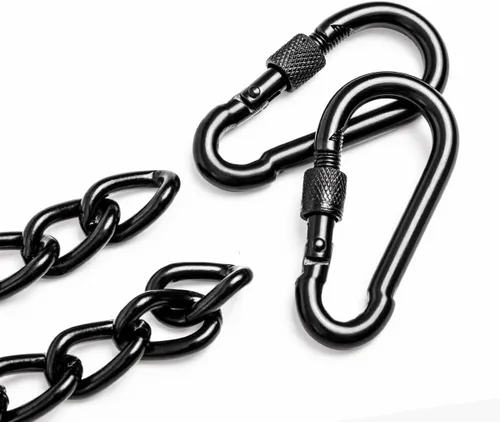 Miniatura 2 de Cadena para silla colgante, cadena para saco de boxeo con dos mosquetones, paquete de 2