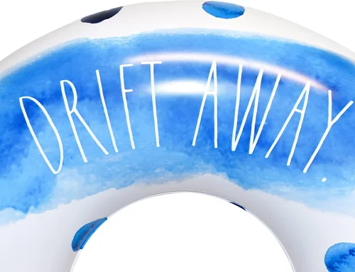 Miniatura 2 de Rae Dunn x CocoNut Flotador de anillo flotante, tamaño adulto, balsa inflable grande de 48 pulgadas y tubo interior de agua duradero, fácil