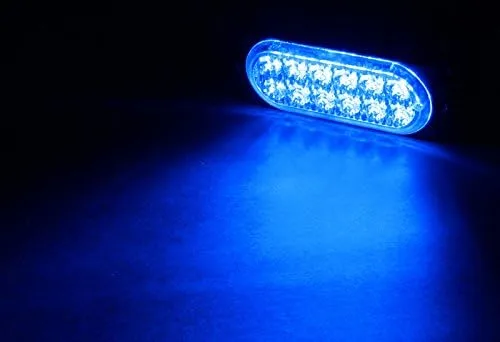 Miniatura 2 de luces LED estroboscópicas de emergencia, 2 luces estroboscópicas de emergencia de 12 LED, luz intermitente, precaución, construcción de barra de luz