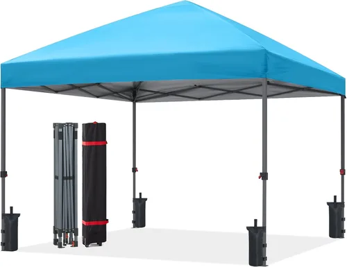 Miniatura 16 de ABCCANOPY Tienda de campaña desplegable de 10 x 10, refugio instantáneo de fácil instalación con bolsa con ruedas, toldo resistente al aire libre